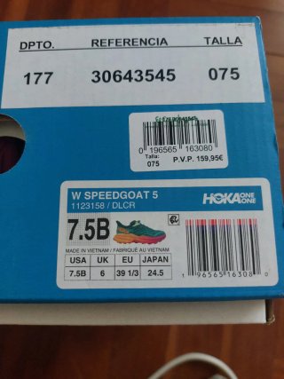 Zapatillas Hoka Mujer Talla 39