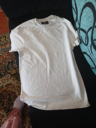 Camiseta Bershka blanca mujer