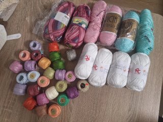 Lote merceria Telas, Entretelas, Agujas,Lazos...