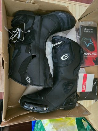 Botas Moto Exustar E-SBR220-BK Talla 40