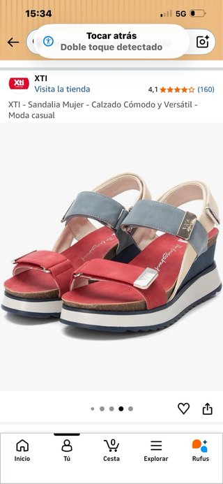 Sandalias XTI Mujer Beige, Azul y Rojo