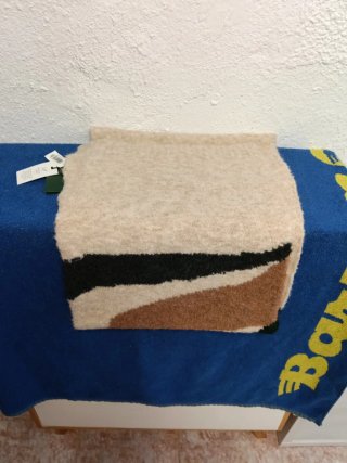 Maxi bufanda Tintoretto beige y azul