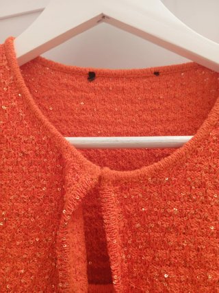 Rebeca y jersey naranja