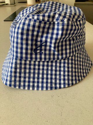 Sombrero Eseoese cuadros azul