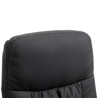 Poltrona Relax Girevole 360° in Finta Pelle Nera