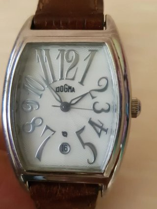 Reloj Dogma Mujer Cuero Marrón y Plata