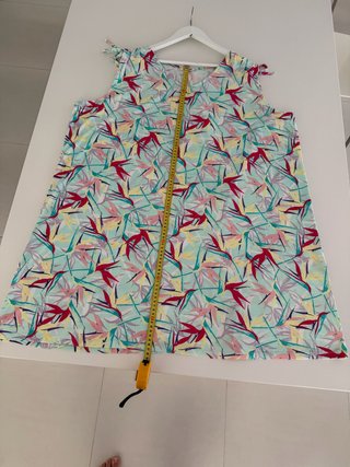 Vestido Damart estampado tropical T54 grande talla