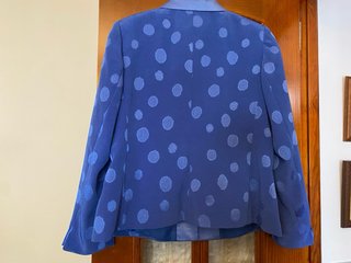Traje de chaqueta y falda azul