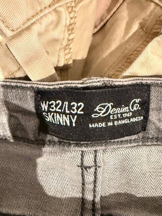 Pantalón vaquero skinny gris Lefties Talla 42
