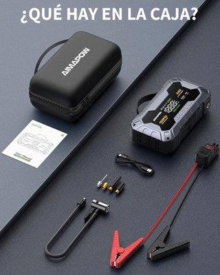 SIN ABRIR Arrancador de Coche 9000A+Compresor Aire