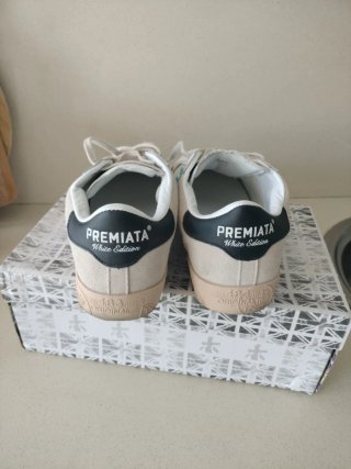 Premiata Hombre Zapatillas Blancas y Azules