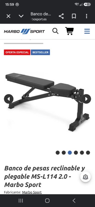 Banco Musculación Semiprofesional Marbo Sport