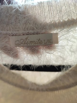 Jersey de pelo beige