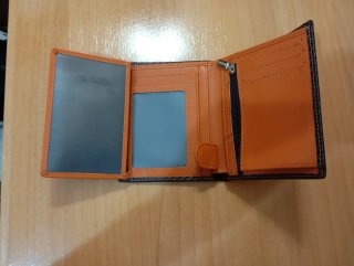 Cartera Piel Sintética Negra