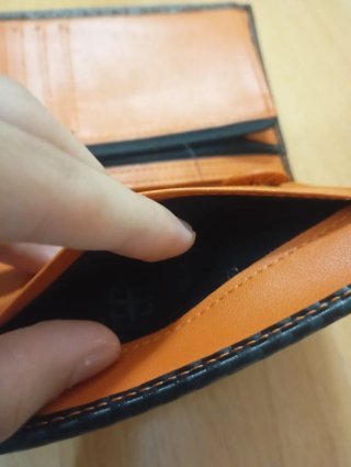 Cartera Piel Sintética Negra