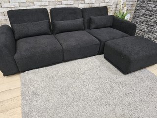 Sofá Chaise Longue Modular Gris 255cm