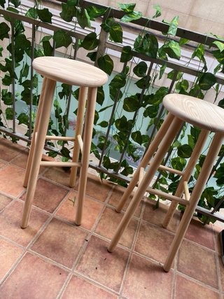 Taburete silla Redondo clásica de Materia madera
