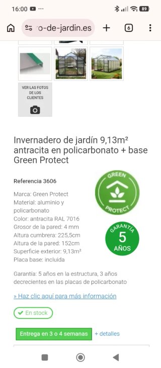 Invernadero de jardín