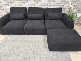Sofá Chaise Longue Modular Gris 255cm