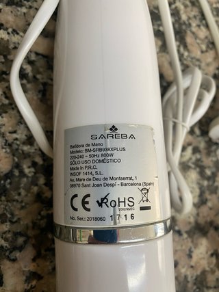 Batidora de mano SAREBA 800W