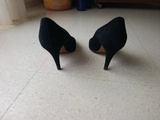 Zapatos Salón Tacón Bimba y Lola Ante Negro