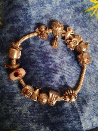 Pulsera Plata Charms Varios