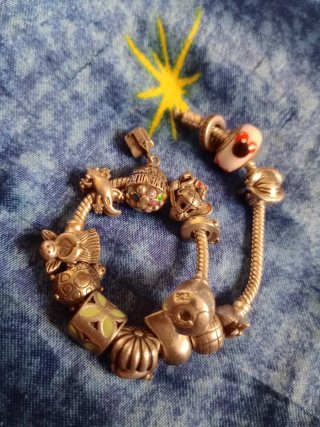 Pulsera Plata Charms Varios