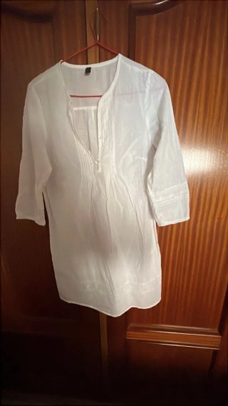 Blusa Ibicenca Talla Única Blanca
