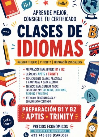 CLASES DE INGLÉS PARA EXÁMENES OFICIALES B1-B2