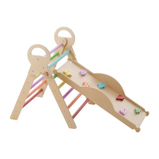 Set Pikler 9 in 1 Montessori con Xilofono e Rampa