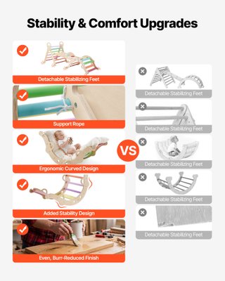 Set Pikler 9 in 1 Montessori con Xilofono e Rampa