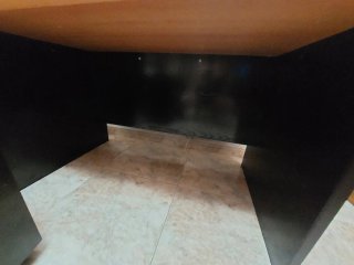 Mesa de despacho madera y negro