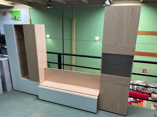Muebles de salón modulares madera y marrón