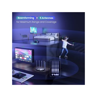 Tenda Router WiFi 6 AX1500 Doble Banda