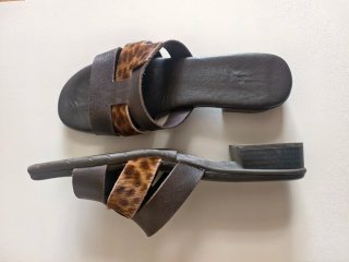 Sandalias cuero Mustang Marrón Leopardo