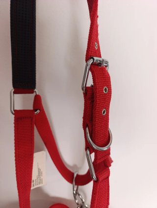 Cabezada de cuadra talla full roja