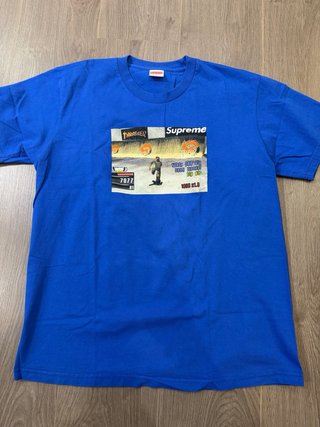 Camiseta Supreme Azul trasher