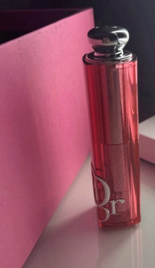 Dior bálsamo labial rosa y plateado