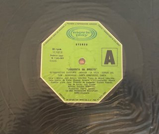 Disco Vinilo Labordeta en Directo