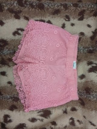 Shorts de niña encaje rosa