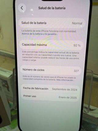 iPhone 16 Pro 128GB Gris batería 92%