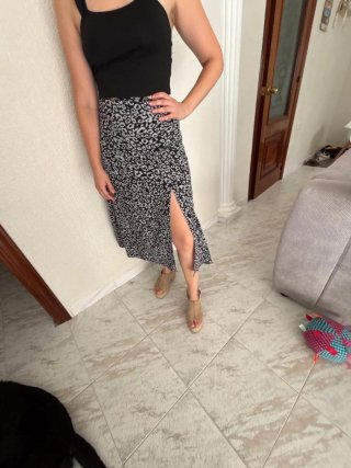 Falda larga estampada