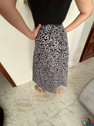 Falda larga estampada