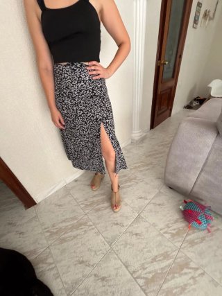 Falda larga estampada