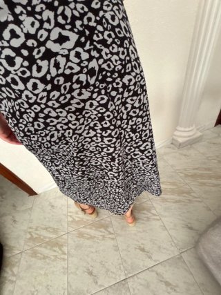Falda larga estampada