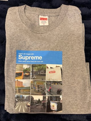 Camiseta Supreme Gris Talla M