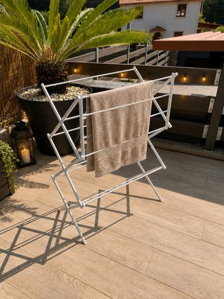Tendedero plegable blanco