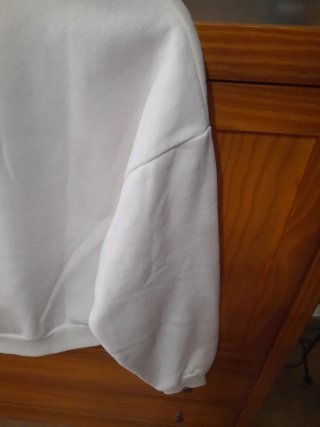Sudadera corta Stradivarius blanca Talla S