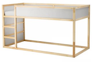 Cama nido madera y blanco