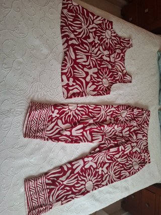 Conjunto 2 piezas rojo y blanco